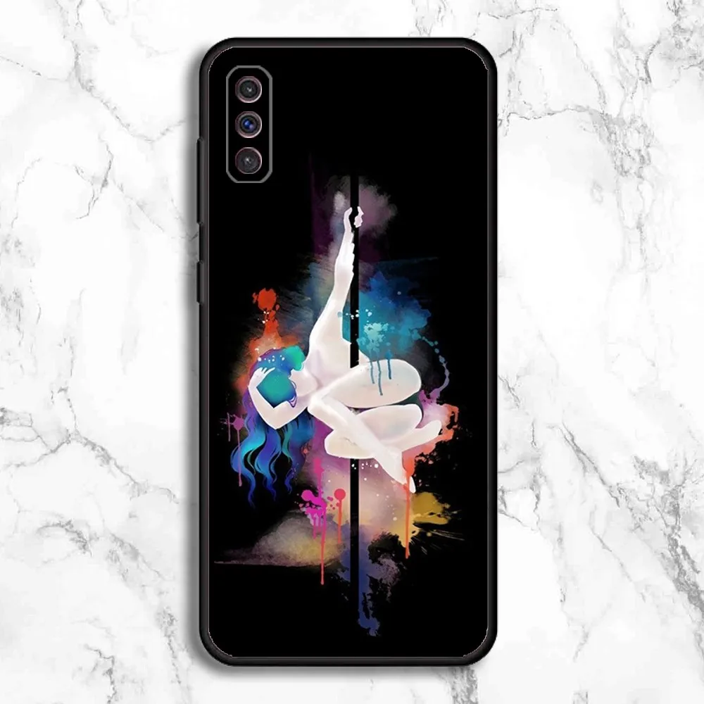 Pole Dance Dancing Phone Case For Samsung Galaxy A13,A21s,A22,A31,A32,A52,A53,A71,A80,A91 Soft Black Phone Cover