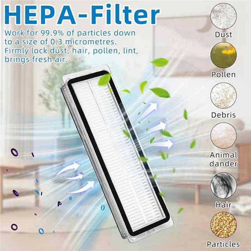 A98G-For Dreame L10s Pro Gen 2 / RLL42SDA قطع غيار الأسطوانة الرئيسية فرشاة جانبية فلتر Hepa ممسحة القماش كيس لجميع الغبار الملحقات