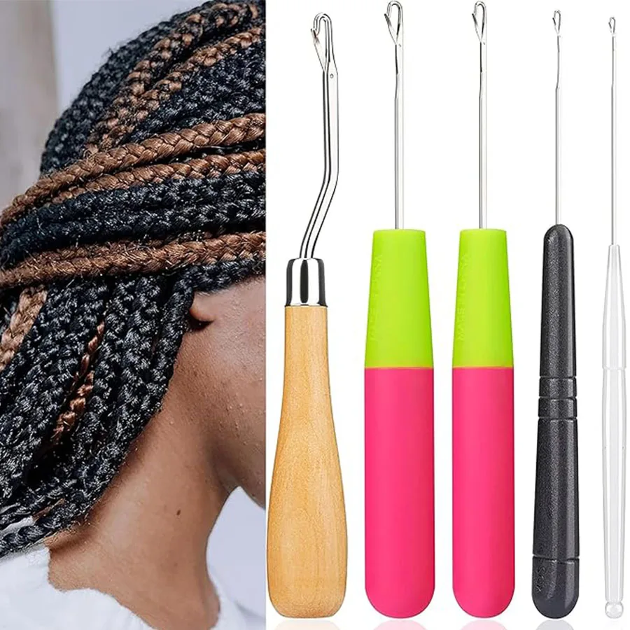 8pcs Crochet Hook Set for Hair Crafts and Weaving