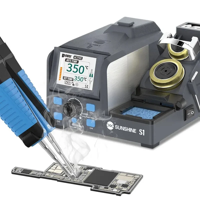 

SUNSHINE S1 Интеллектуальный прецизионный пинцет C120 Многоцелевая сварочная подставка Поддержка C210 Работа сварки 1s Отопление Обслуживание