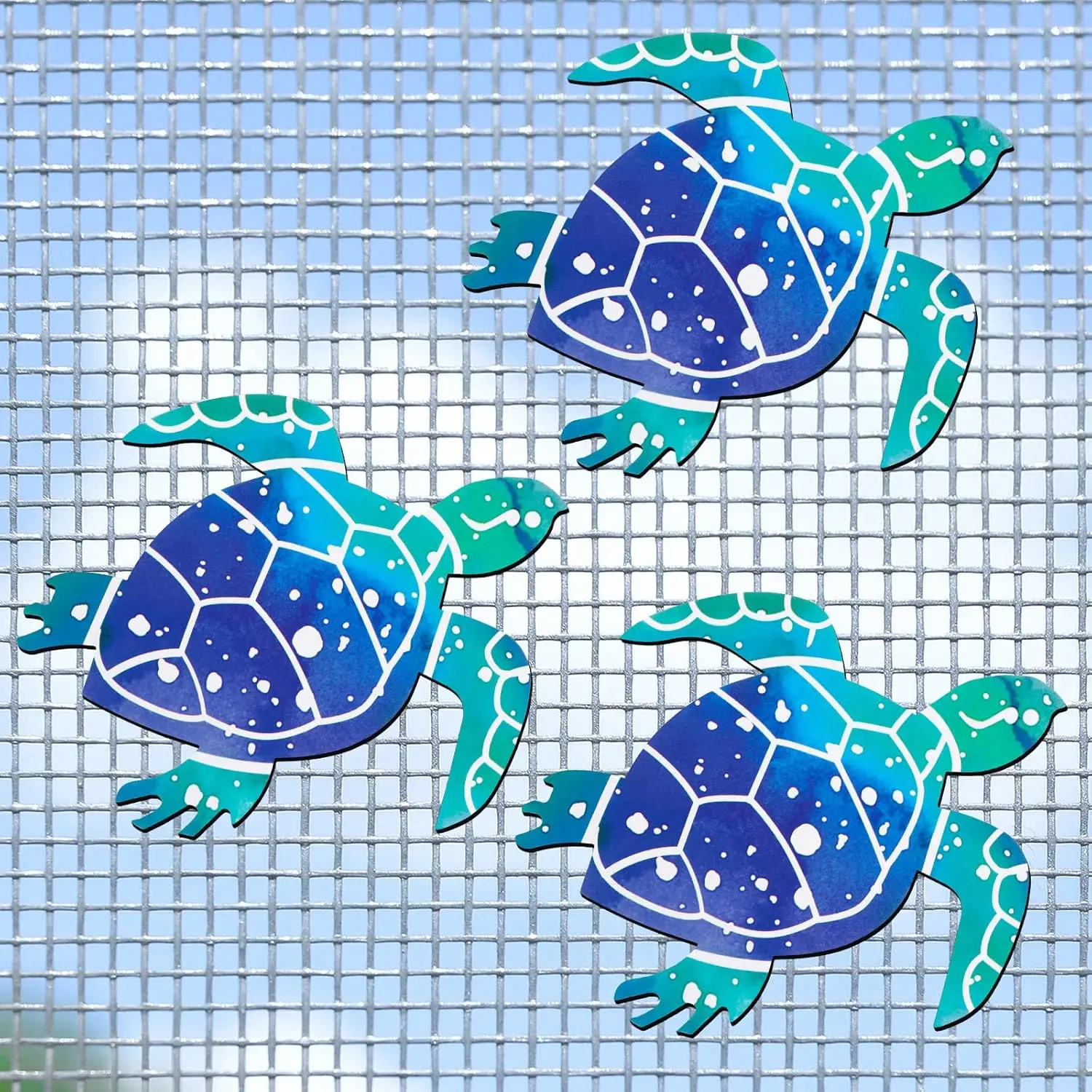 

Screen Door Magnets Turtle Style 6 Pack, Double Sided Magnetic Protector for Sliding Doors, Cute Decorative Safety Warning for