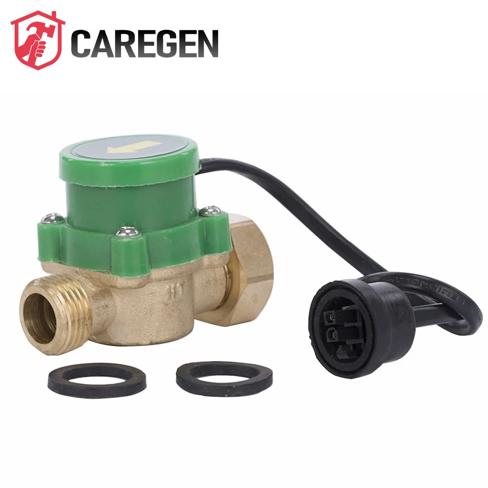 

HT200 Thread G1 To G3/4 Water Flow Sensor Switch Full Copper Chiller Boosting Circulation Pump Magnetic Pressure Control Valve