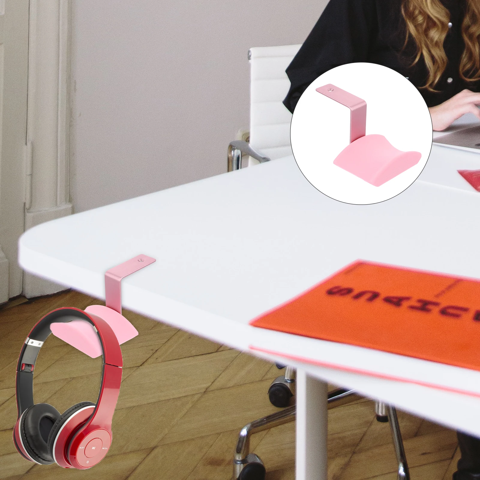 

Easy Install Headphone Hanger Stand With Multiple Fixing Options Silicone Base Headset Holder Multiple Colors