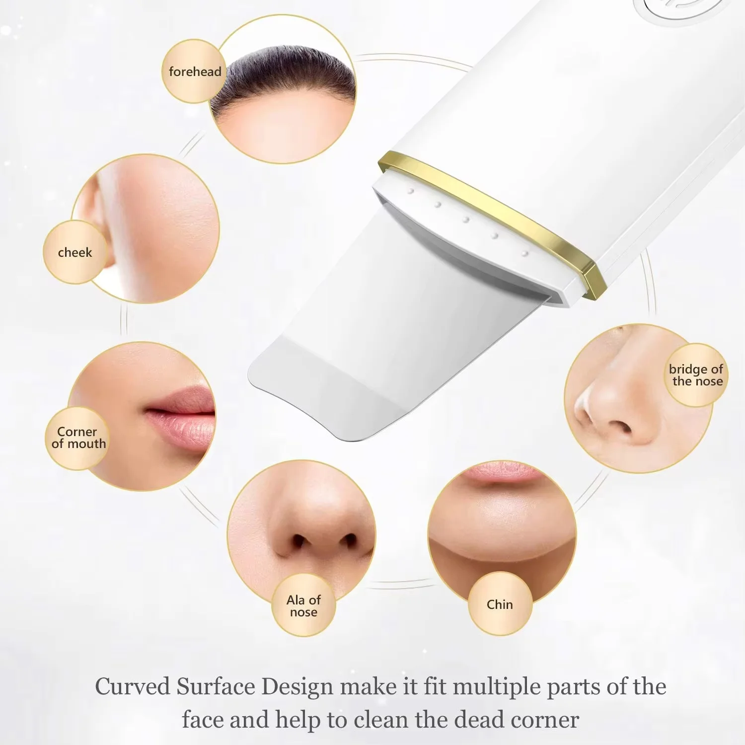 Ultrasonic Facial Cleansing Device  lifting and tightening V face cleaning pore cleanser Gift
