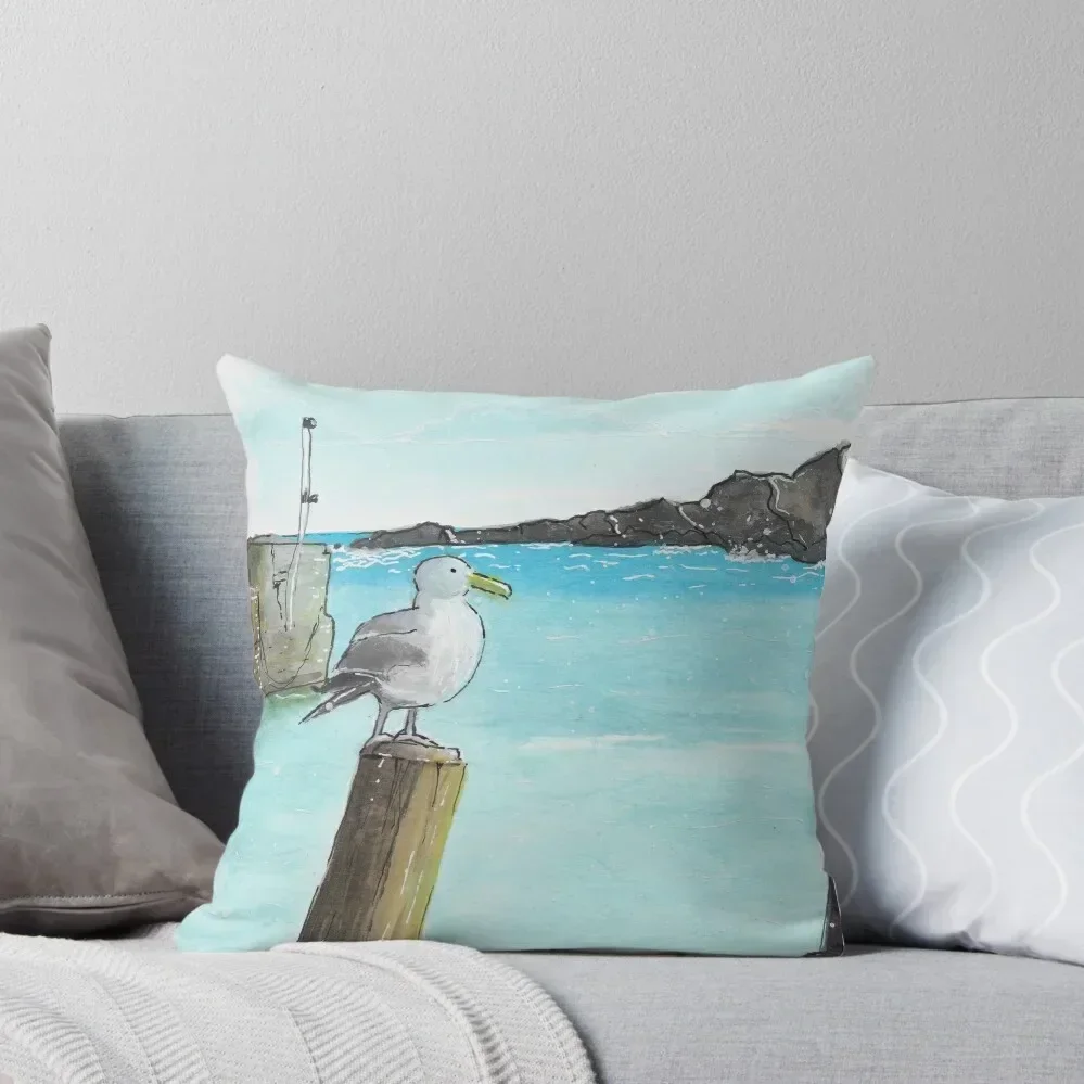 Jonathan, chilling on a post Cute Seagull Throw Pillow ornamental pillows Throw Pillow Covers Cushions pillow