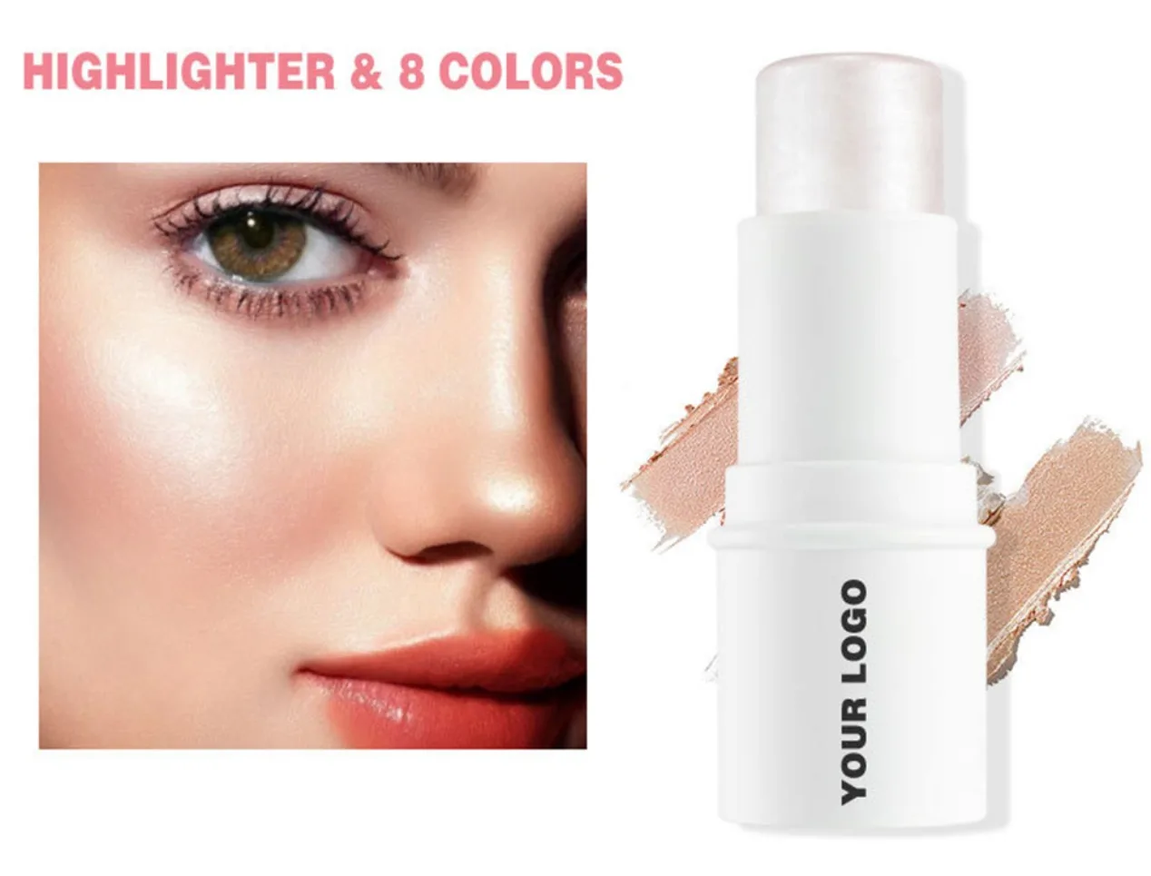 Vegan Makeup Blush Stick Private Label Highlighter Contour Concealer Brightening Blusher Stick Custom Logo Wholesale