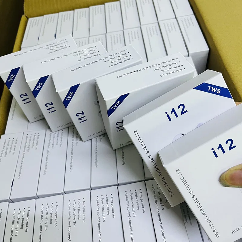 Fones de Ouvido Sem Fio I12 TWS Bluetooth 5.4 com Toque, Envio do Brasil