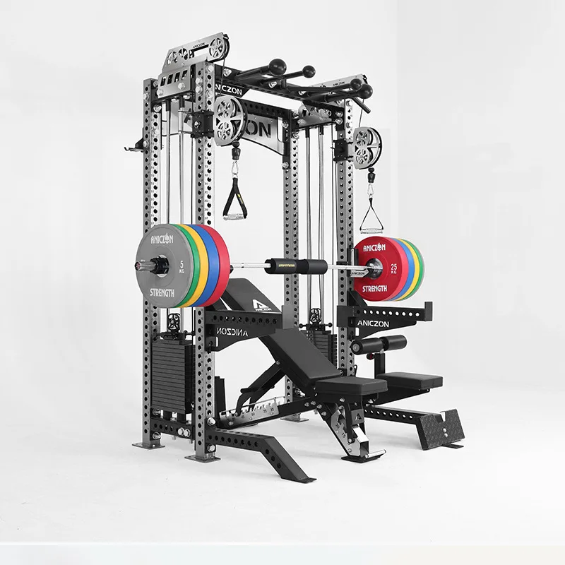 

Commercial Fitness Gym Equipment Squat Rack Power Multi functional Smith Machine with Weight Stack