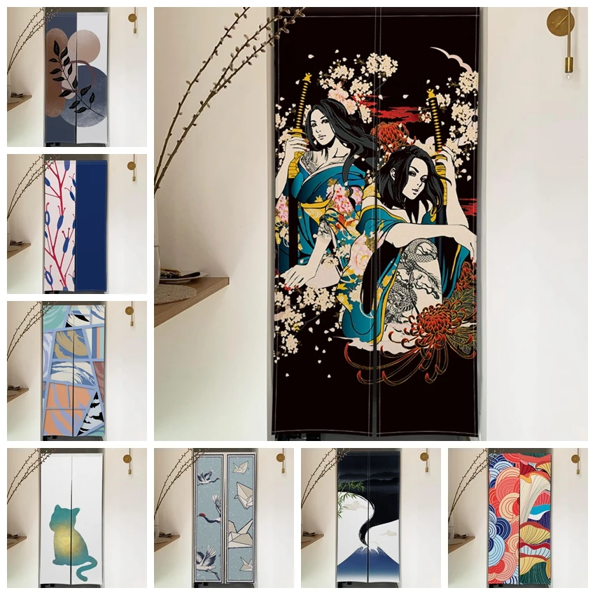noren-japones-ilustracao-arte-linho-porta-cortina-sala-de-jantar-cozinha-entrada-casa-banheiro-particao-pendurado-meia-cortinas