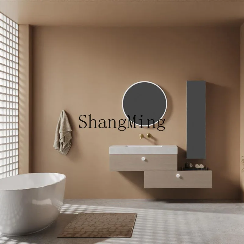 

CL Princess Style Warm Color Layered Cabinet Combination Cabinet Bathroom Storage Washroom Organizer Mirror Cabinet