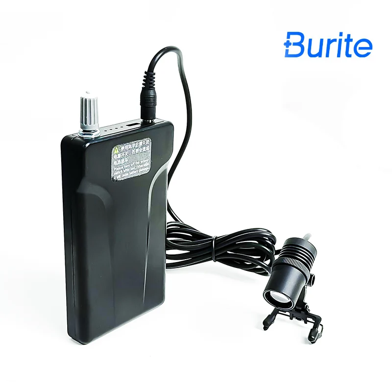 ไฟส่องตรวจทางทันตกรรมแบบหนีบ BURITE 3W 5W ความสว่างสูง พร้อมชุดกรองแสง  ใช้กับแว่นขยาย  แบตเตอรี่ใช้งานได้ยาวนาน