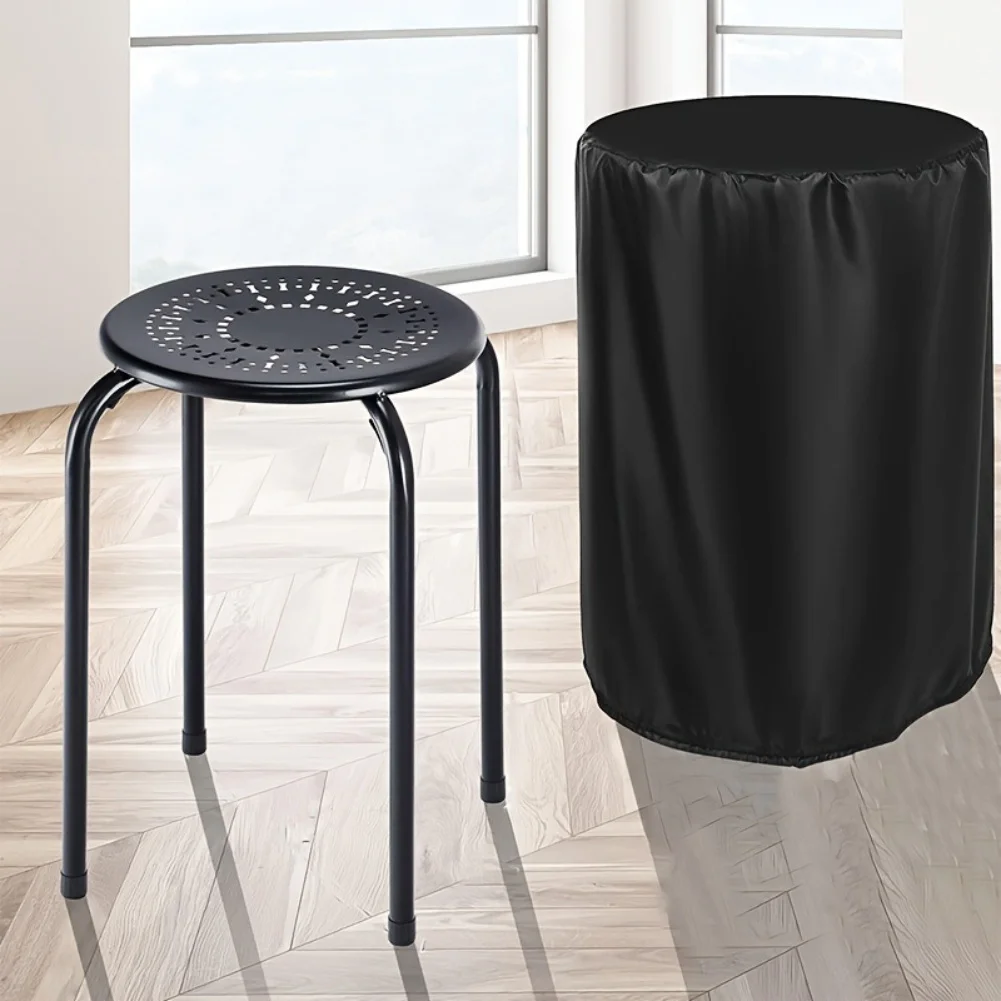 Restaurant Stool Cover Round Bar Stool Covers 210D Oxford Waterproof Furniture Cover Outdoor Circular Stool Bench Cover 39*64cm