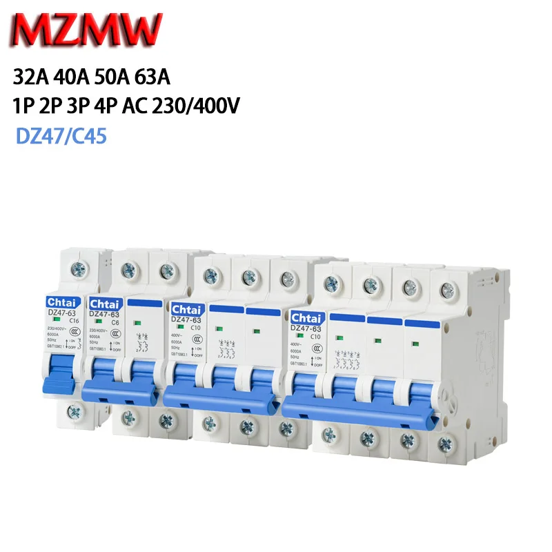 DZ47-63 C45 1P 2P 3…