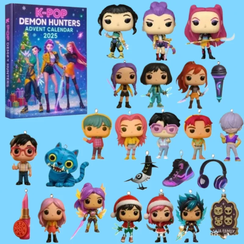 

@@ Охотник на демонов Рождественская елка Орнамент в стиле Kpop Адвент Слепая коробка Милый готический праздничный декор для подростков и женщин Gift_@