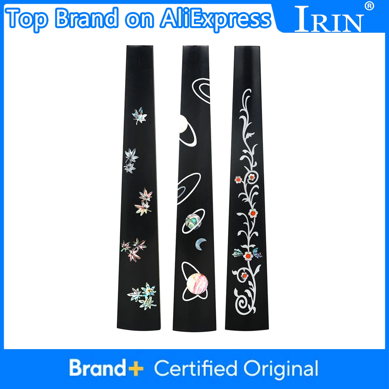 

IRIN 4/4 Violin Fingerboard Ebony Fingerboard Black Colored Pattern Violin Fingerboard Stringed Instrument Parts & Accessories