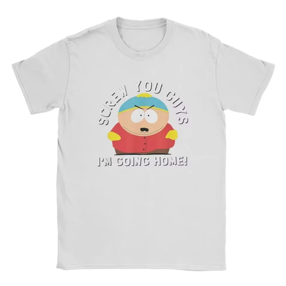 مجنون ساوث بارك تي شيرت الرجال النساء مضحك الكرتون لطيف الهزلي الصيف القطن عادية قصيرة الأكمام الجولة الرقبة الملابس فضفاضة القمم