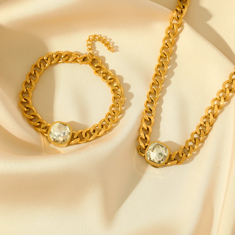 EILIECK 316L Edelstahl Goldfarbene Kugel-Perlenkette für Damen, Modischer Trend-Halsschmuck, Wasserdichter Schmuck, Geschenk-Halskette – Detail 12