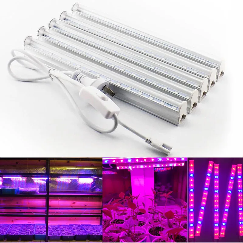 1/5 Uds. Luz Led para cultivo de plantas, tubo T5, cultivo de vegetales rojo y azul para plantas de flores, invernadero hidrointerno, tienda de cultivo, macetero