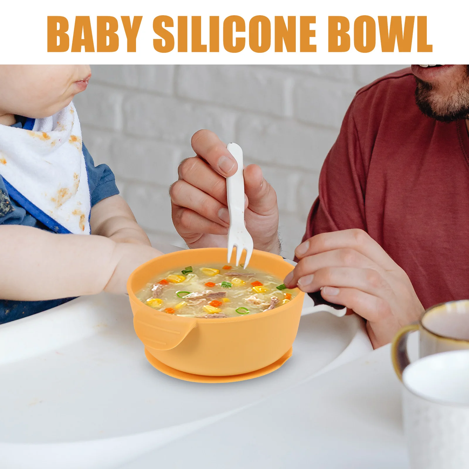 

Silicone Baby Suction Bowl Food Grade Safety Double Handle Anti-Spill Feeding Bowl for Toddlers Non-Slip Easy Clean
