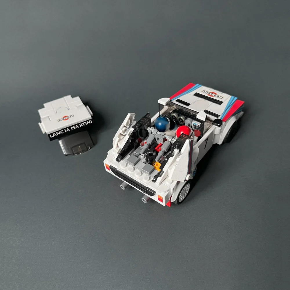 المرآب 419 قطعة MOC شامبيو لانسيا دلتا S4 اللبنات تجميع لعبة مجسمة الطوب هدايا عيد ميلاد الأطفال مع ملصقات