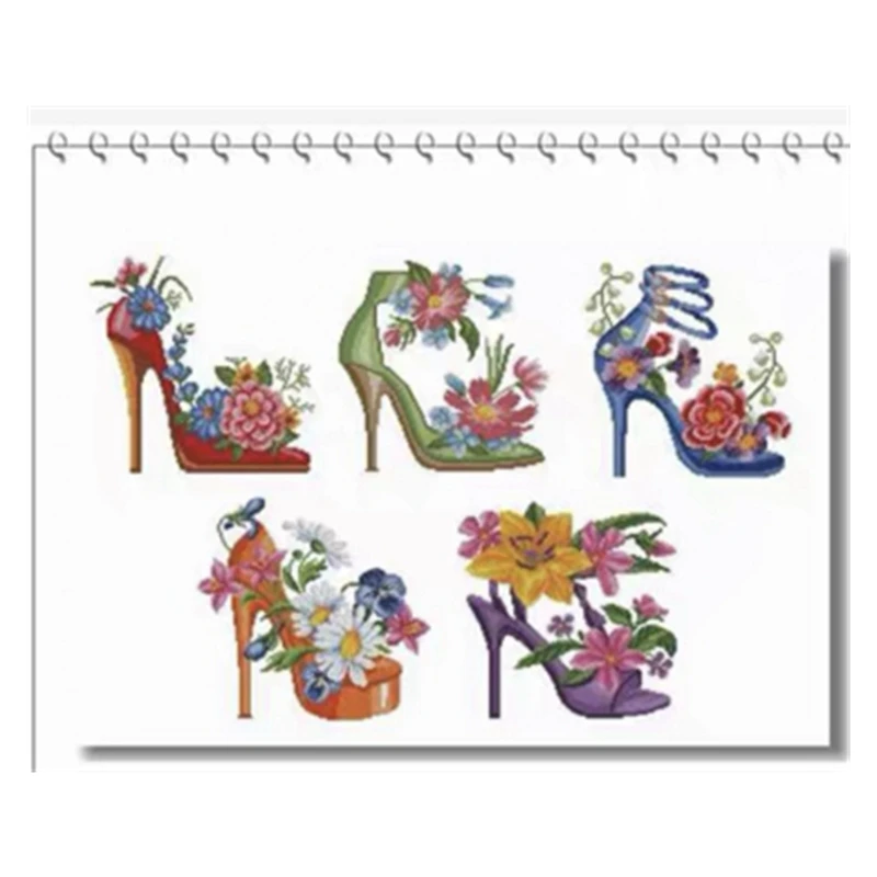 

Cross-stitch set, beautiful high heels, home boring, kill time, hand embroidery material package