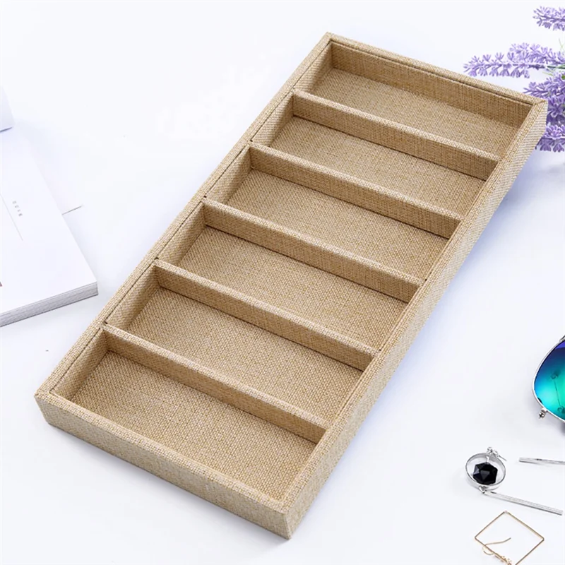 1Pcs 6 Slot Glasses Display Box, Glasses Organiser Sorting Box, Glasses Display Jewellery Organiser Tray, A