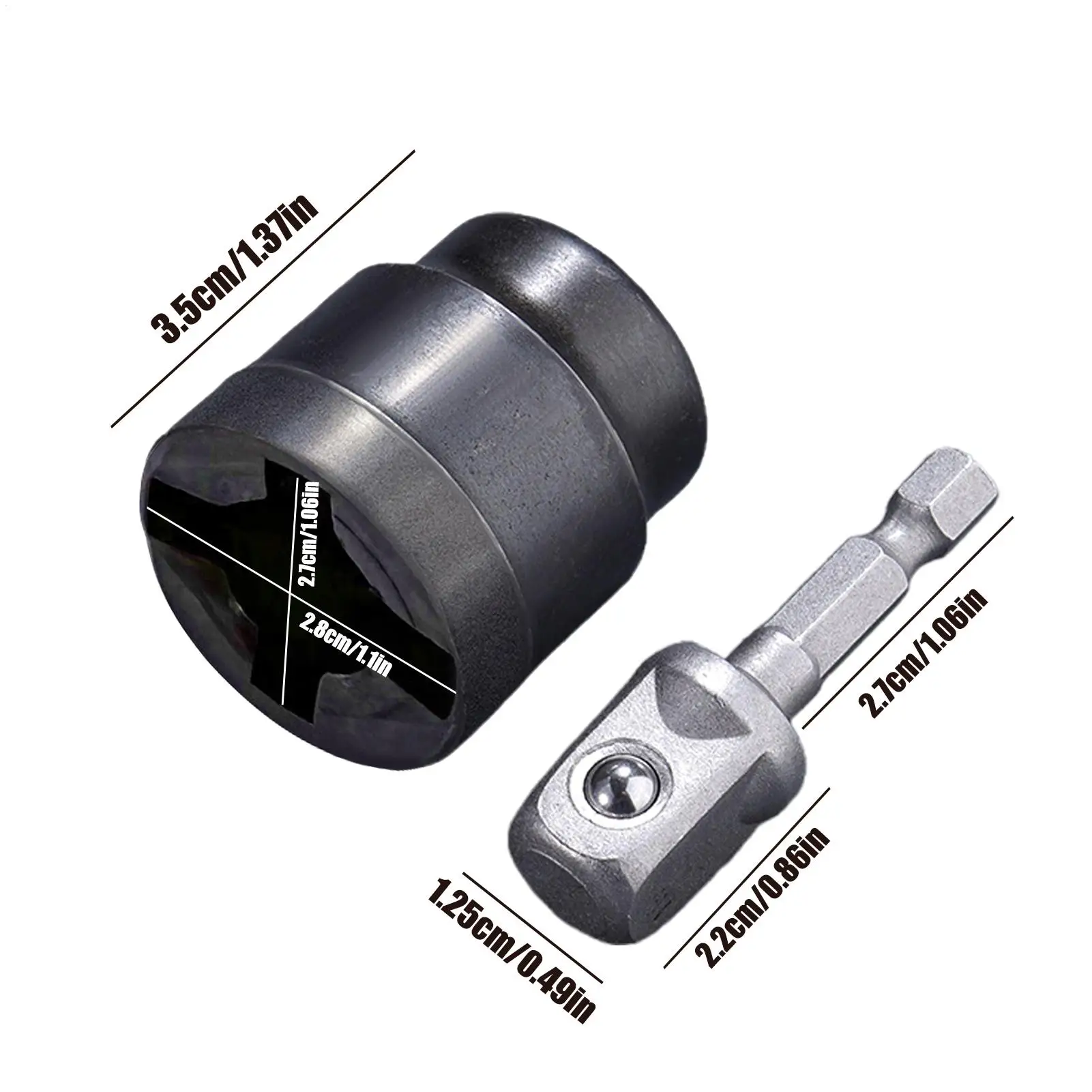 Scissor Jack Drill Adapter Rv Stabilizer Jack Socket Heavy-Duty Tool Change Converter Rust-Resistant Accessories Attachment