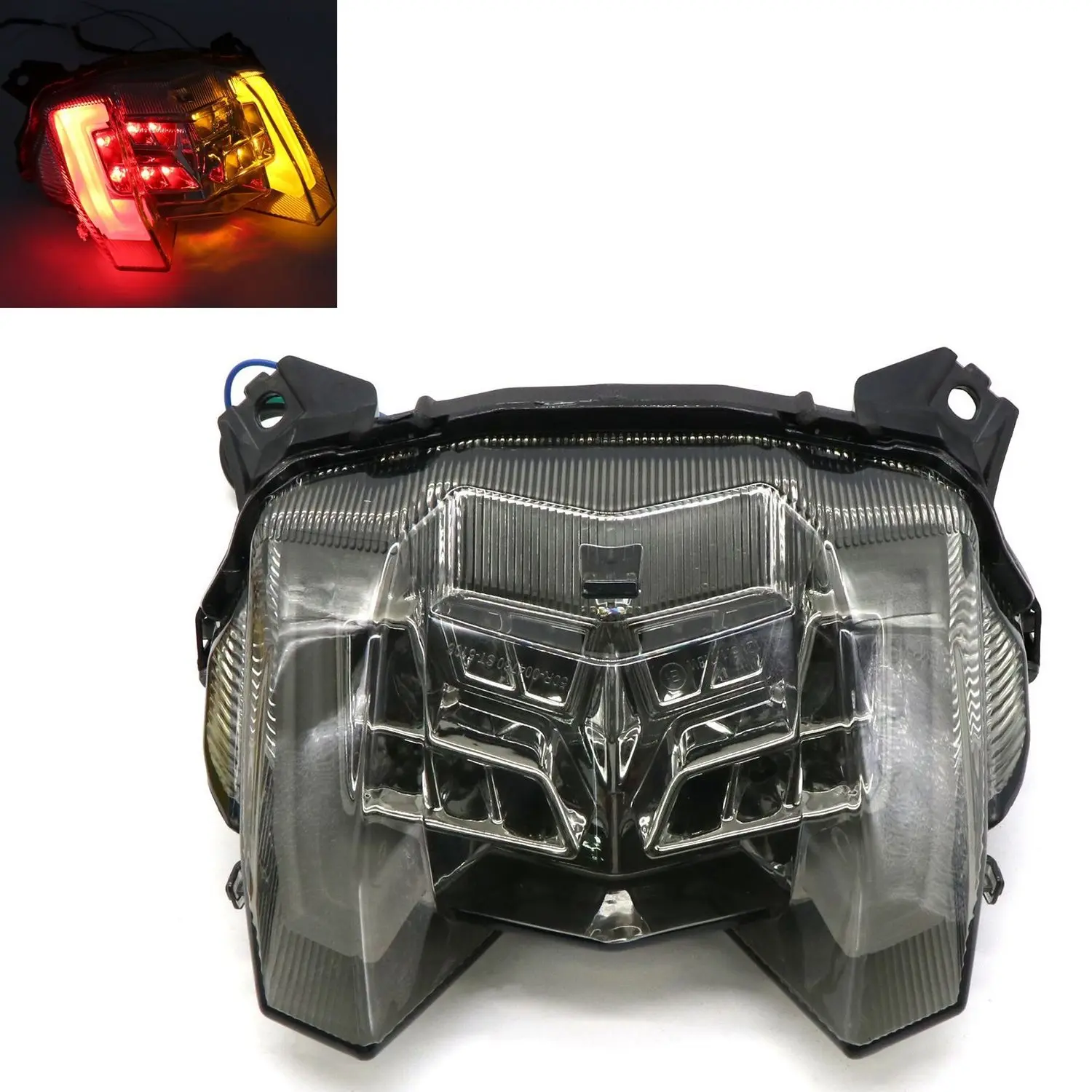 Luz traseira traseira da motocicleta para Yamaha MT-09 FZ-09 2017-2019 (fumaça)