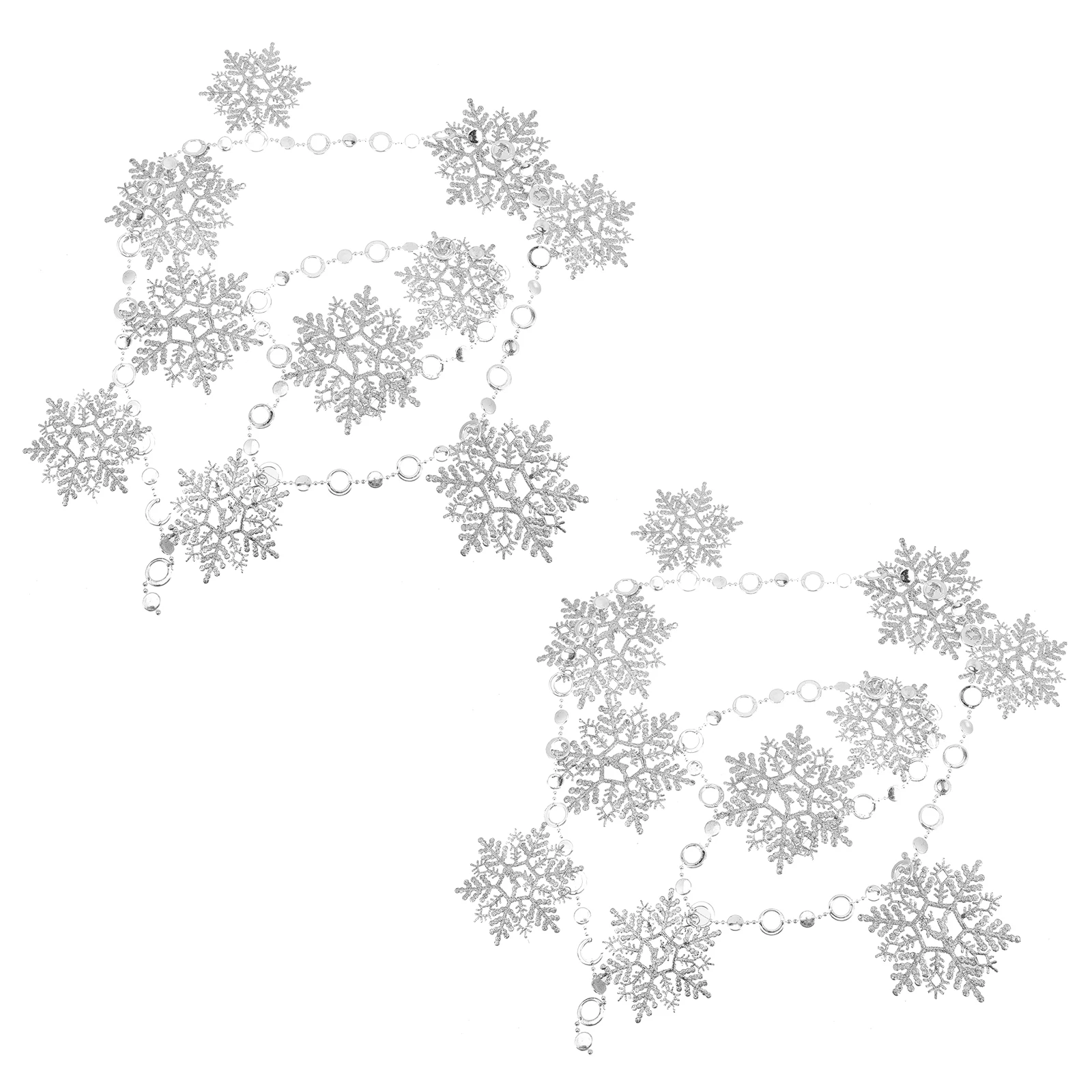 

2 Pcs Snowflake Hanging Decoration Christmas Outdoor Decorations for Tree Ornaments Window Snowflakes Plastic