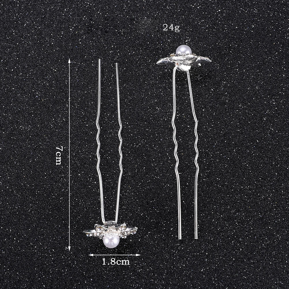 

6 Pcs Bridesmaid Pearl Flower Hair Clip Accessories Shape Stylish Headwear Headpiece
