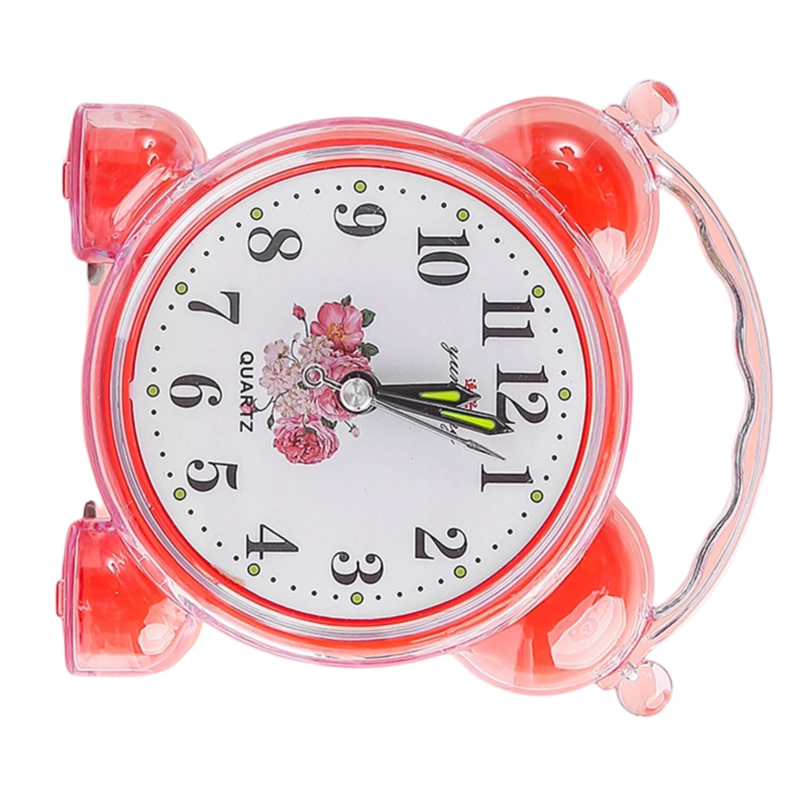 Cute Alarm Clock Plastic Yellow/Red/Blue/Pink/Orange 11.6x10.2cm Bedside Desk Convenient High Qulity Practical