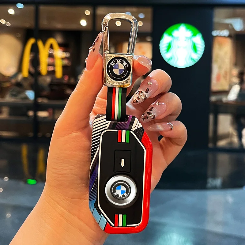 Zinc Alloy Car Remote Control Housing Key Case For BMW F20 G20 G30 X1 X3 X4 X5 G05 X6 X7 G11 F15 F16 G01 Keychain Decoration view 6