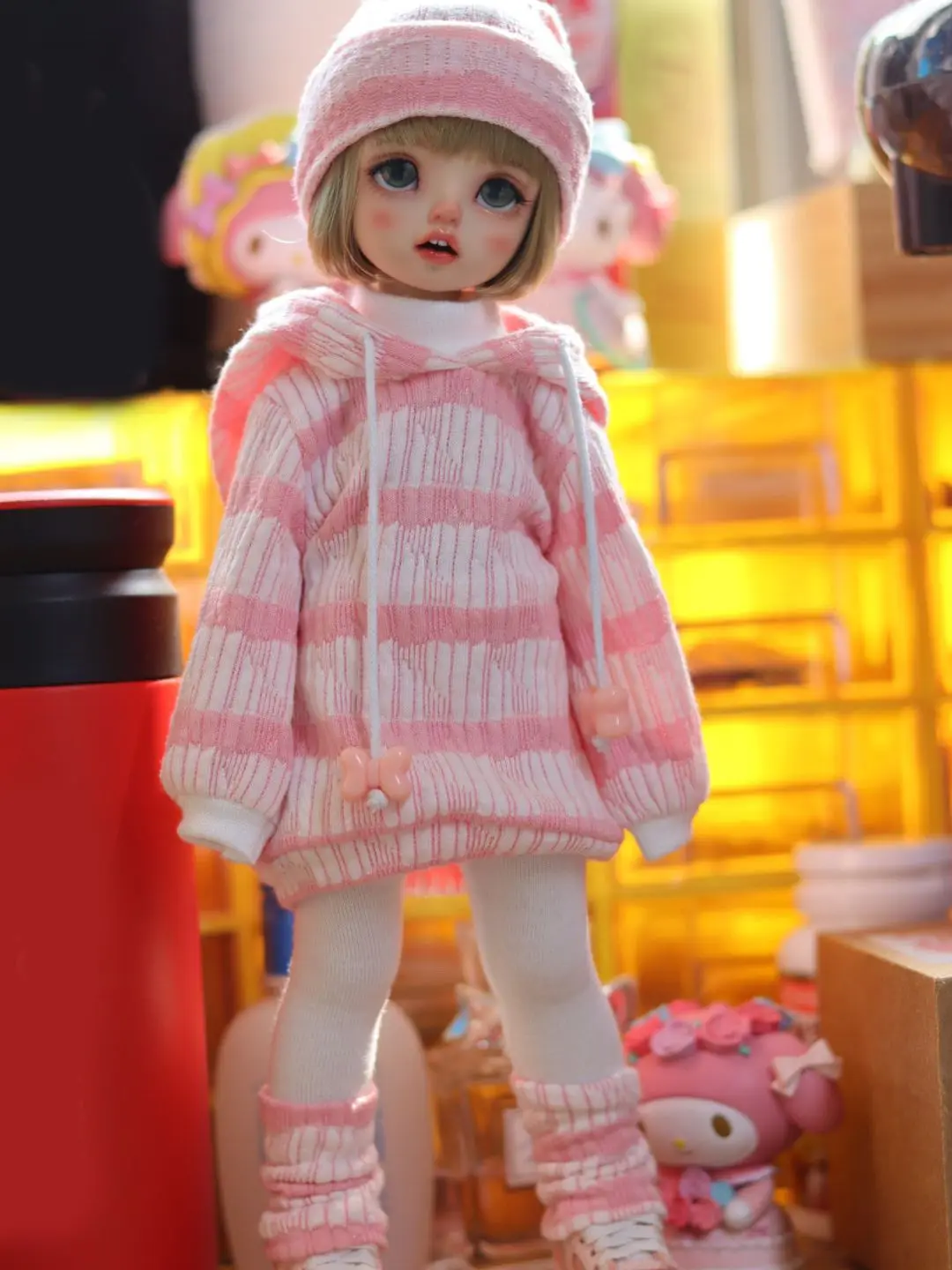 BJD doll clothes for 1/4 1/5 1/6 size bjd girl clothes1/4 1/5 1/6 cute doll sweater suit doll accessories (4 points)