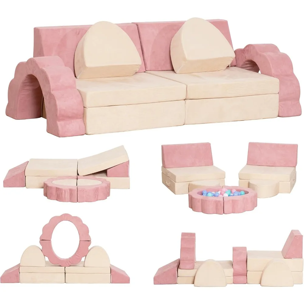 Canapé modulaire en mousse convertible pour enfants, canapé multifonctionnel, canapé de jeu pour tout-petits, inatif