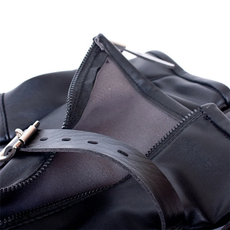 Adjustable Leather Ankle Cuffs And Role Play Gloves Bondage Set_voghion.com