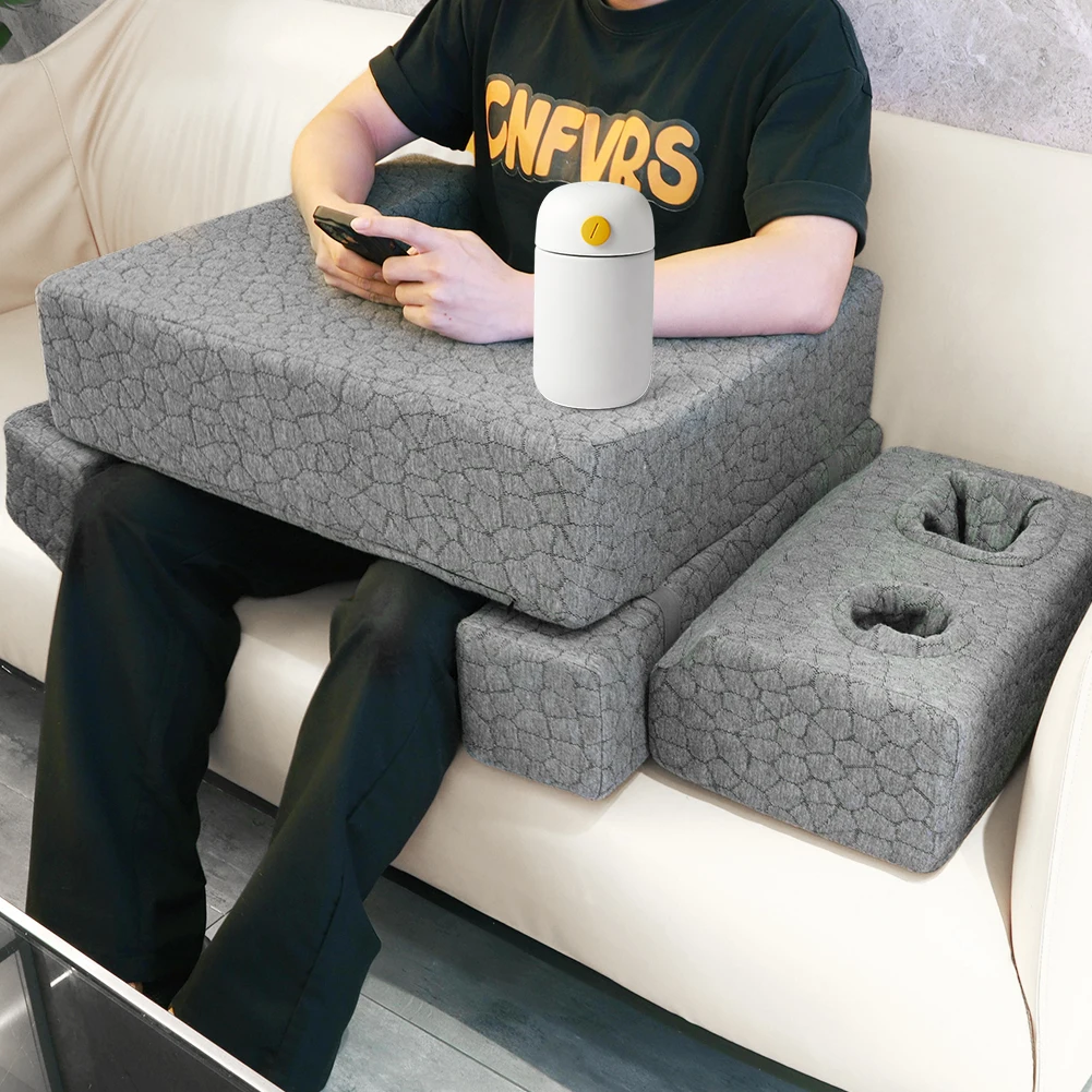 

Extra Large Reading & Gaming Pillow with Cup Holder Adjustable Adult Reading Pillow Bed Desk for Reading Gaming Working and More