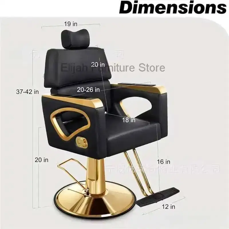 كرسي دوار محطات كرسي الحلاق لمصفف الشعر مسند الظهر القابل للإزالة Cadeira Barbeiro أثاث صالون تجميل احترافي #2