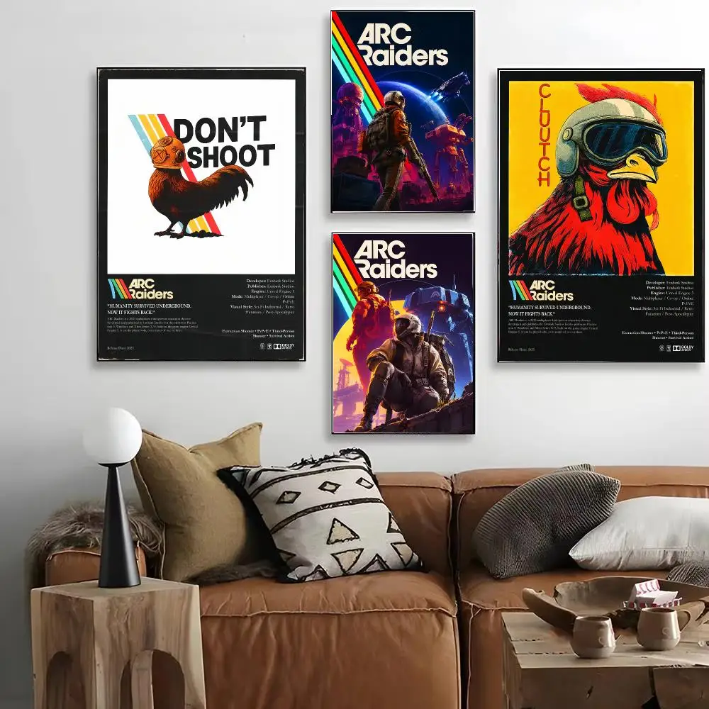 Shooting Game A-ARC Raiders Poster HD Decorative Wall Art for Living Room Bedroom Café Stylish Home Décor Gift