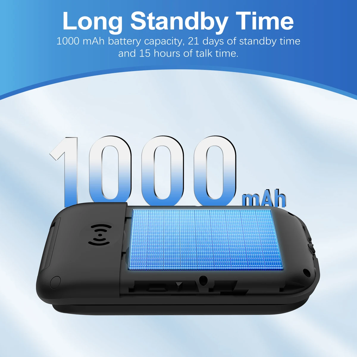 MKTEL M9 téléphone portable à rabat 2G 2.4 "affichage 1000mAh batterie double SIM double veille MP3/MP4/FM Radio débloquée personnes âgées fonction téléphone