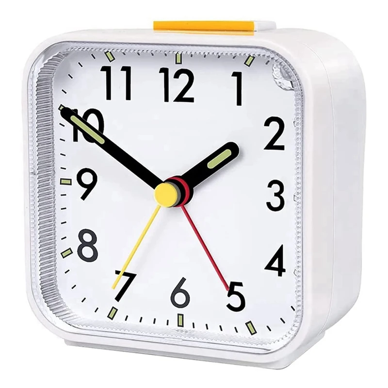 2X Alarm Clock Analog Silent No Ticking Alarm Clock With Snooze Function Light Functions Portable Alarm Clock