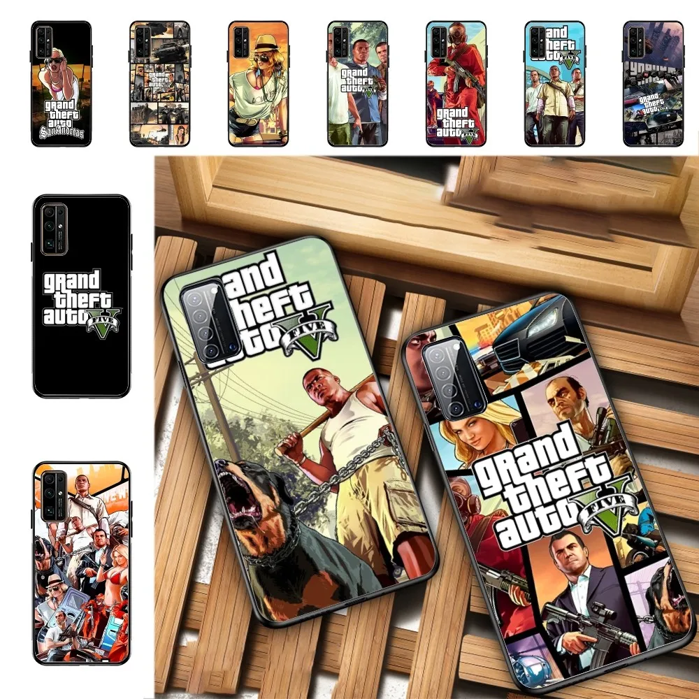 Rockstar gta 5 Phone Case For Huawei Honor 10 lite 9 20 7A 9X 30 50 60 70 pro plus Soft Silicone Cover