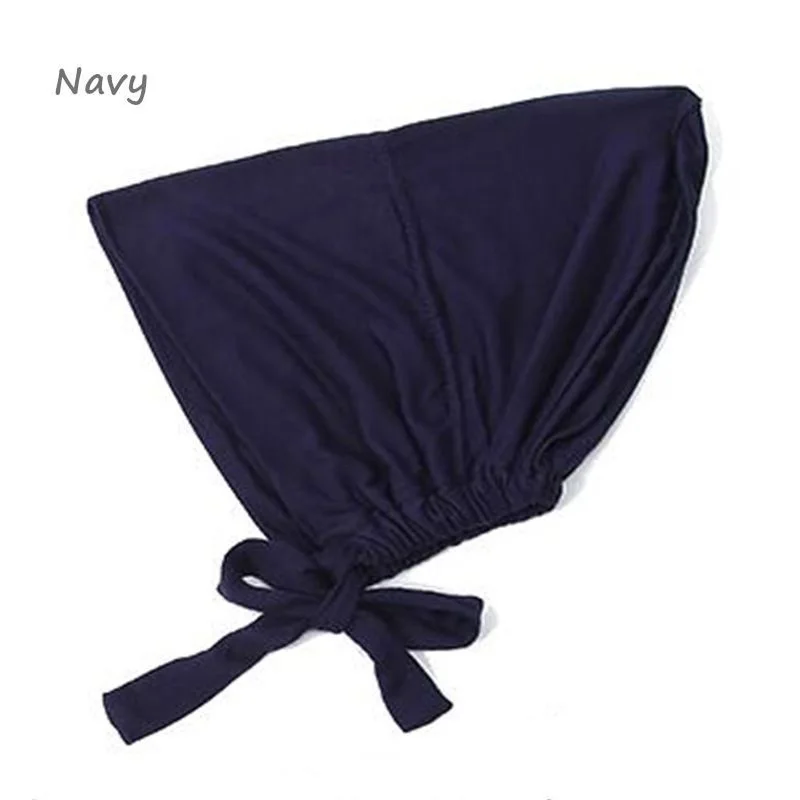 New Soft Modal Muslim Turban Hat Inner Hijab Caps Islamic Underscarf Bonnet India Hats Female Headwrap Turbante Mujer view 5