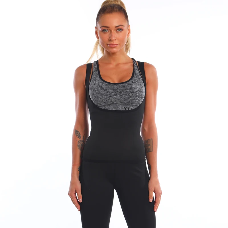 Supersize Women Hot Sweat Vest Weight Loss Sauna Shirt Long Short Sleeve Fitness Top Workout Body Shaper Slimming Training Suits