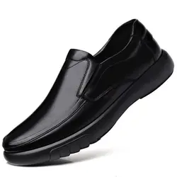 Casual Shoes Men's Leather  Soft Noodle Loafers Cotton Shoes Velvet Cotton Comfortable Dress Shoes Men Shoes Male Scarpe da uomo