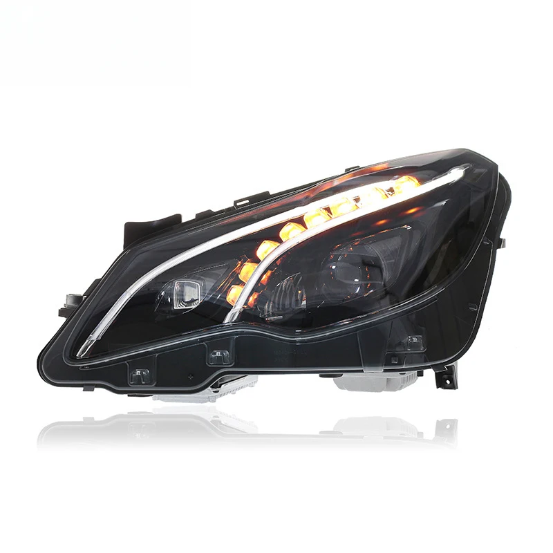 Suitable for 09-16 Mercedes-Benz E-Class Coupe W207 headlight assembly modification to high-end version with LED lens daytime ru
