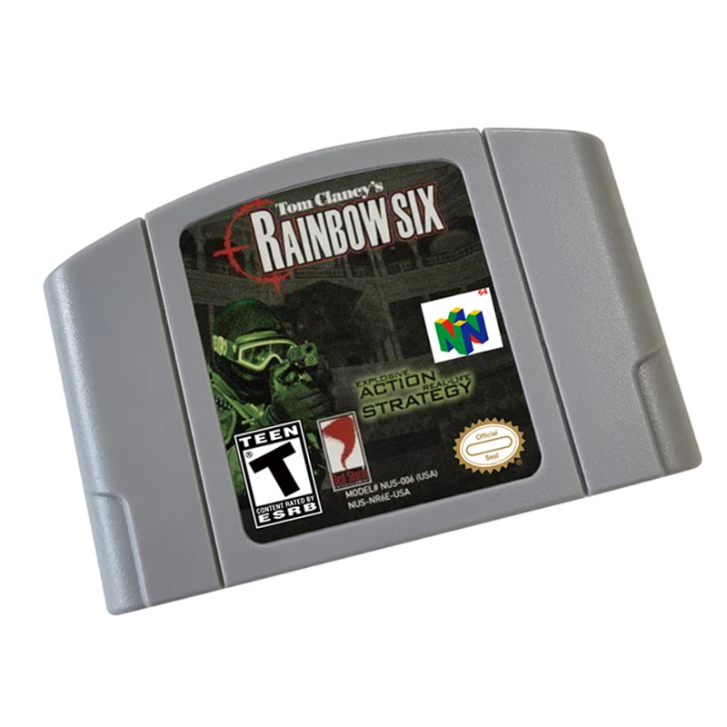 Rainbow Six  64 BIT Video Game Cartridge US Version For N64 Game Console