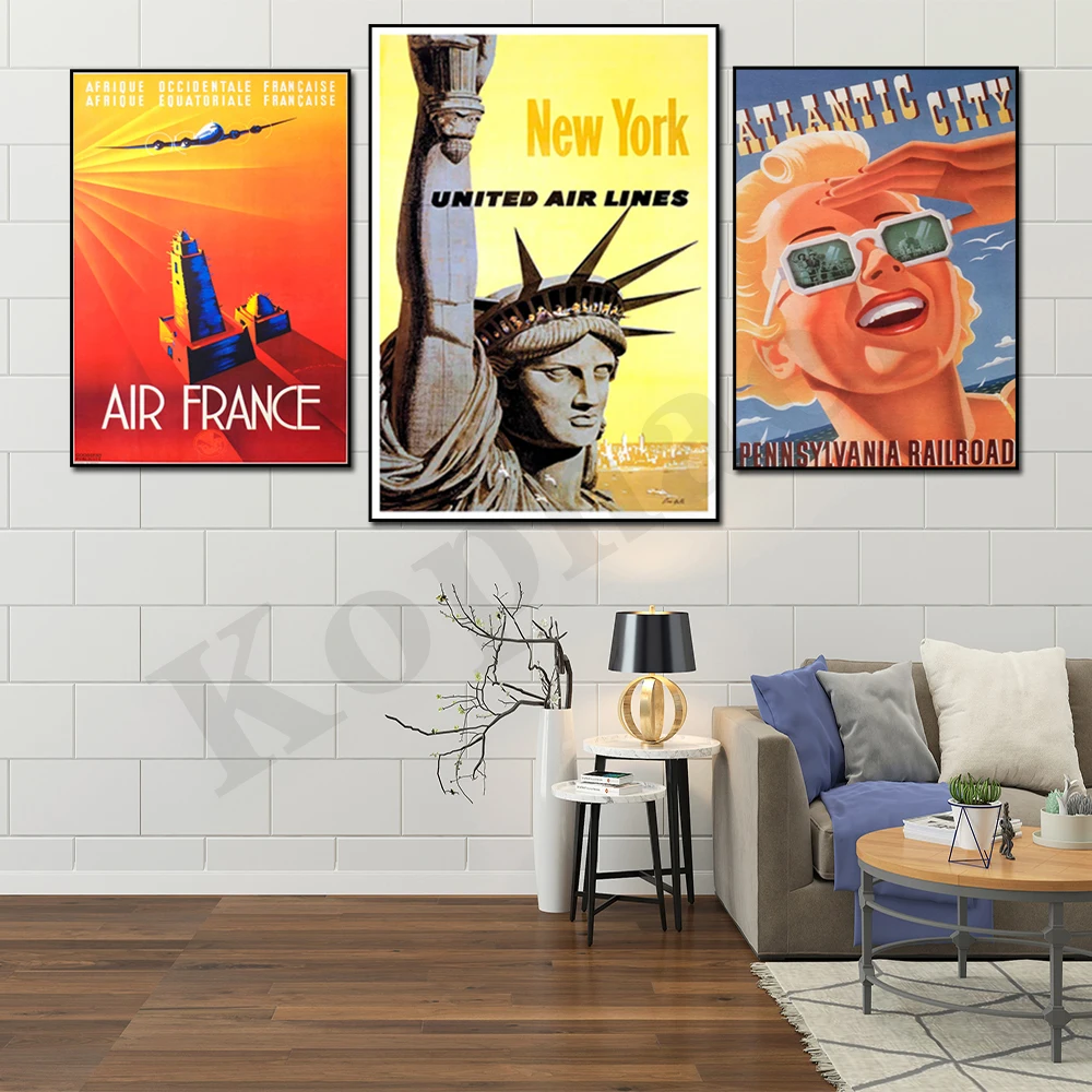 Europe Asia France New York Chile Austria Australia Hawaii Africa San Francisco Germany. City Travel Landscape Canvas Painting