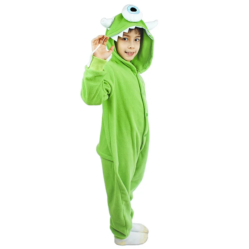 Monsters University Mike Sullivan Cartoon Homewear Tutina Pigiama Costumi per Cosplay Party Costumi di Halloween Tute Outfit