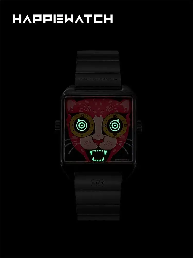 Happie Watch Couple Watches Sapphire Mirror Mechanical Watch Waterproof Luminous Luxury Calendar Wristwatch Tungsten Steel Strap