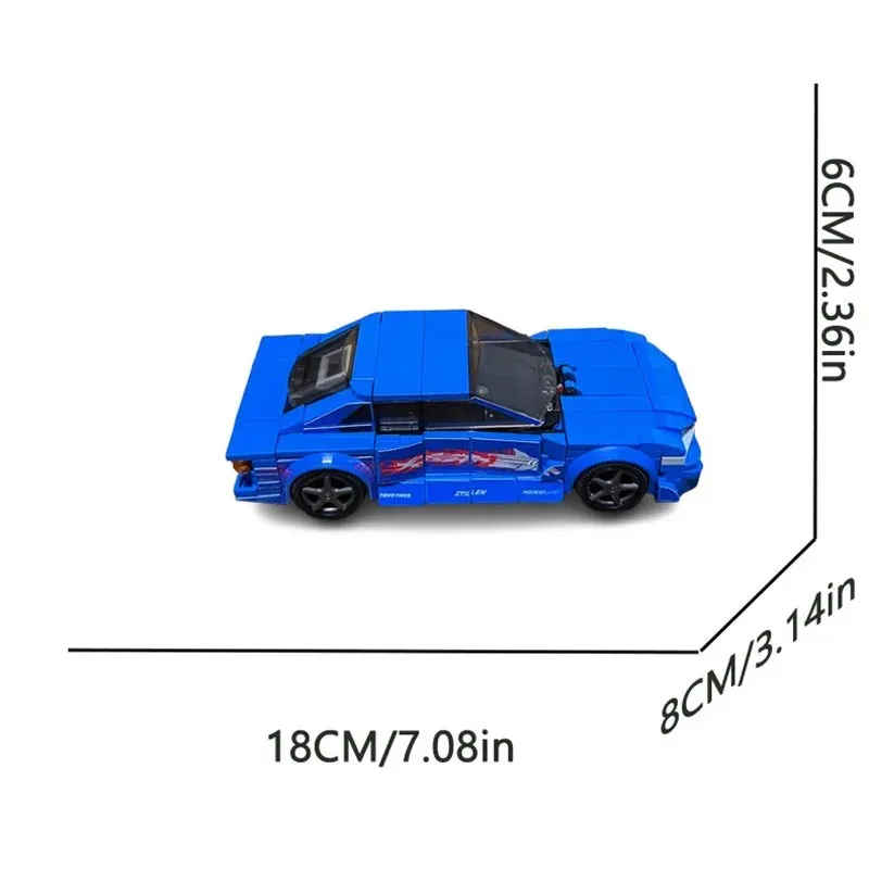 MOC DIY 330PCS Silvia S14 racesnelheid ​ ​ Serie Assemblage Bouwstenen Creatieve Garage speelgoedbaksteen Verjaardagscadeautjes voor kinderen